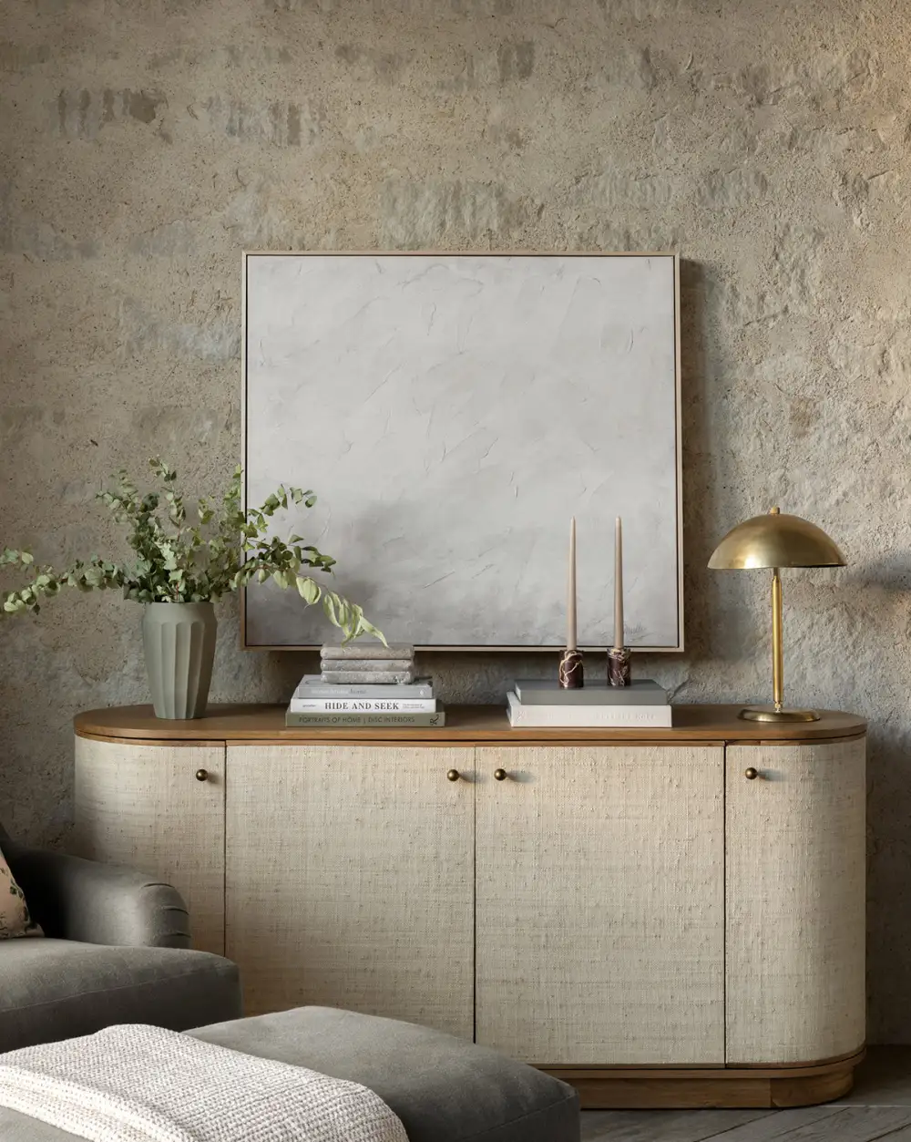 Woven Oak Sideboard