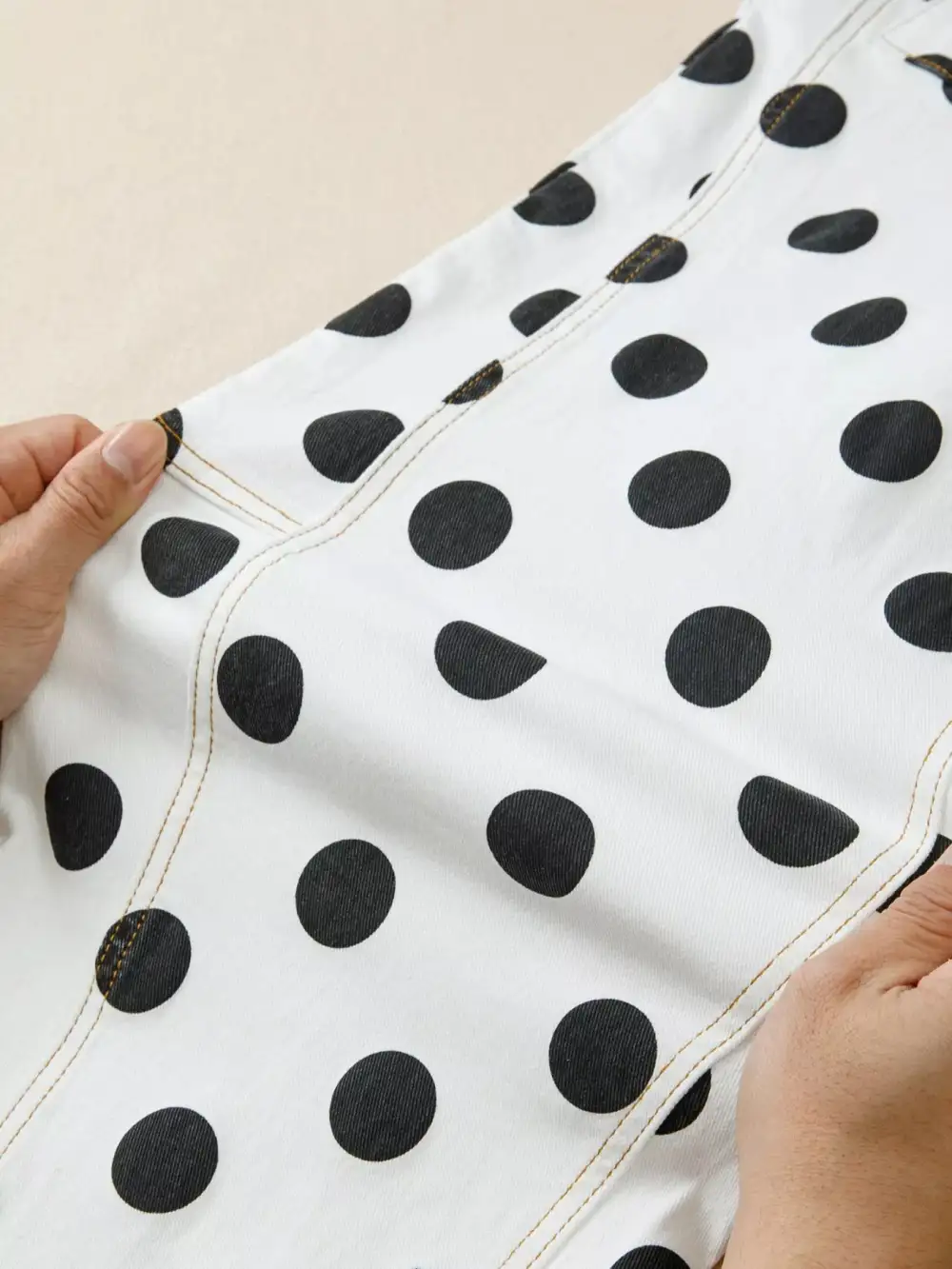 Polka Dot High Waist Jeans