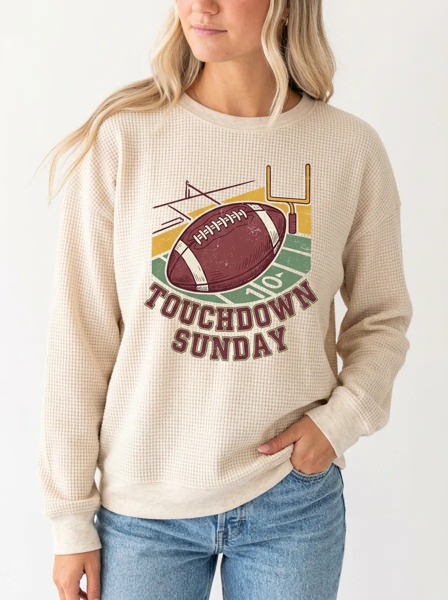 Football Graphic Casual Sweatshirt