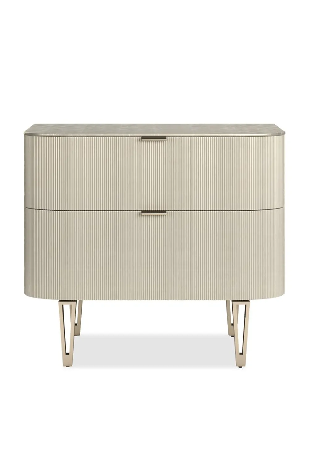 Birch Reeded Drawer Nightstand