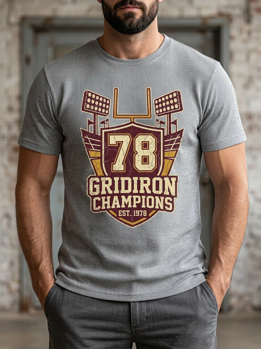 Men's Sport Gridiron Helmet Graphic T-Shirt