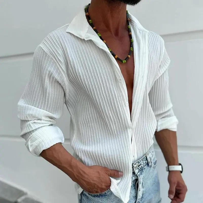 Striped Button Relaxed Shirt