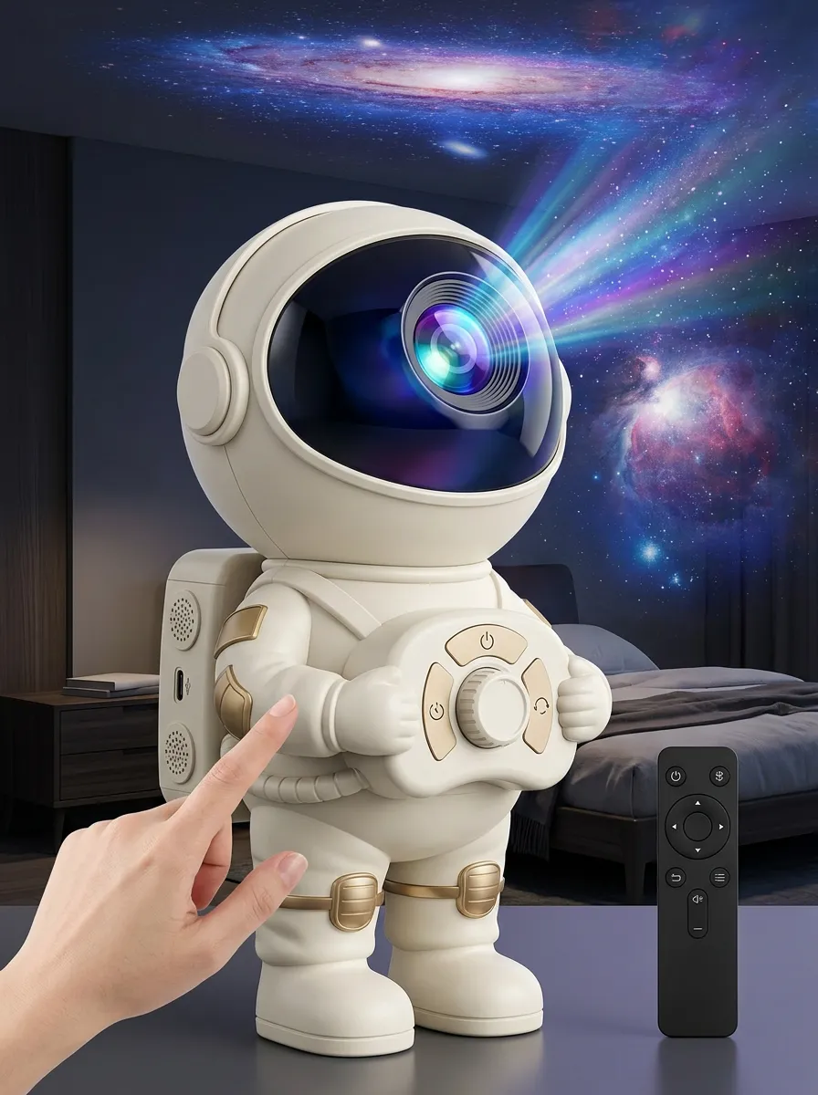 Astronaut Galaxy Starry Sky Projector Night Light for Living Room Ambience