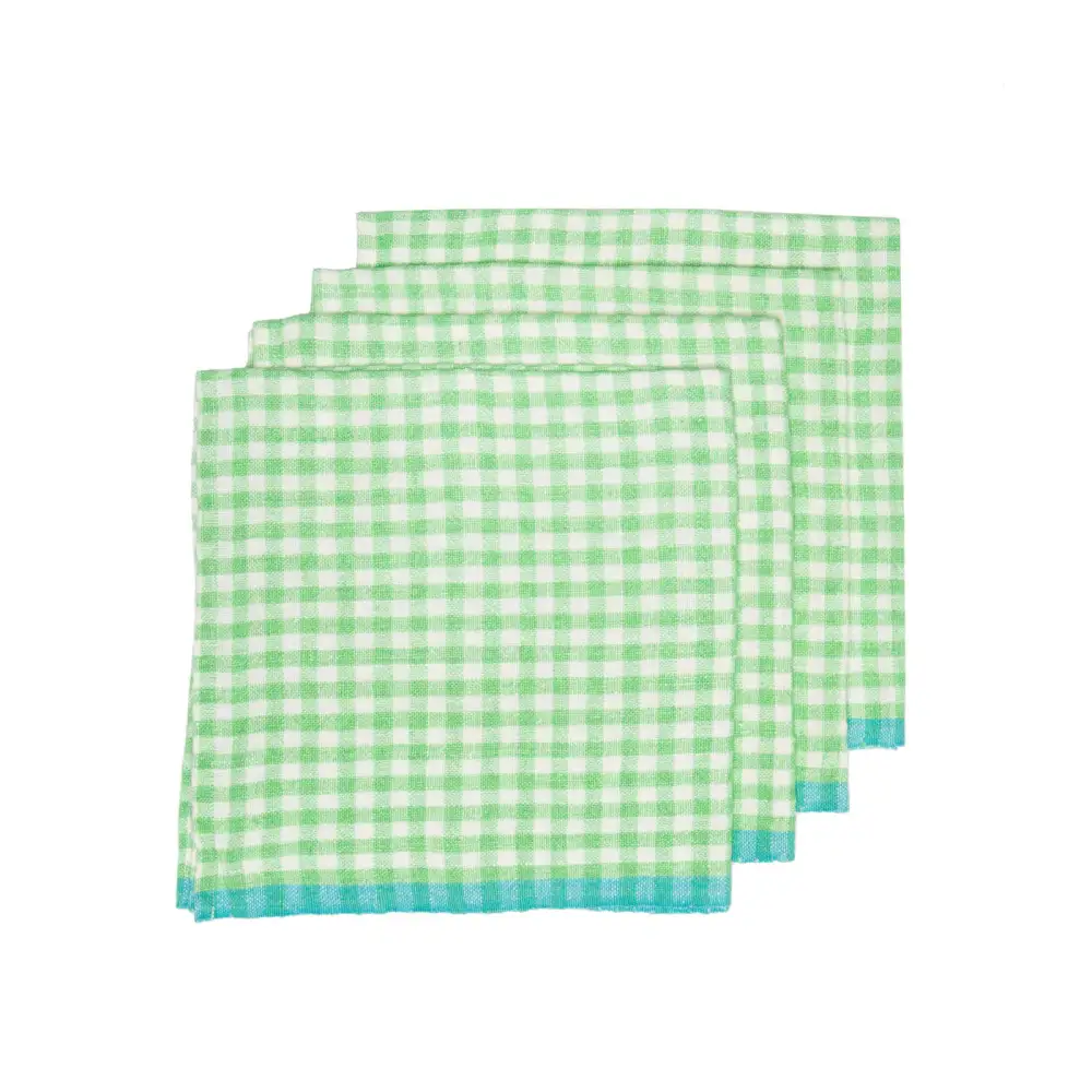 Tailored Gingham Check Napkin Set