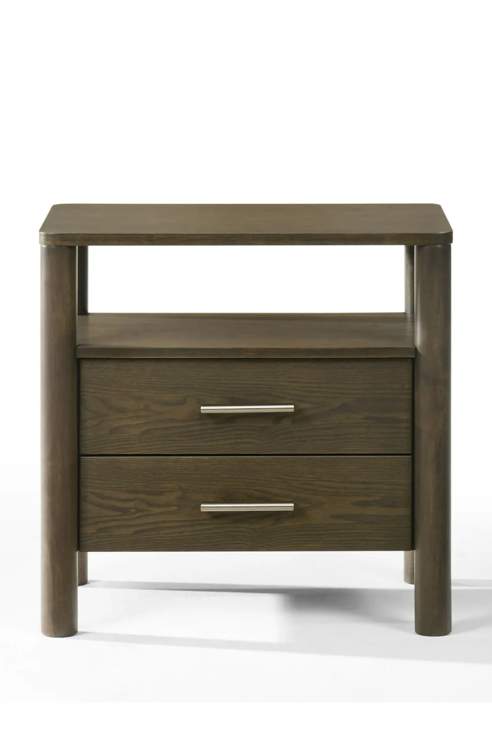 Textured Solid Wood Drawer Nightstand