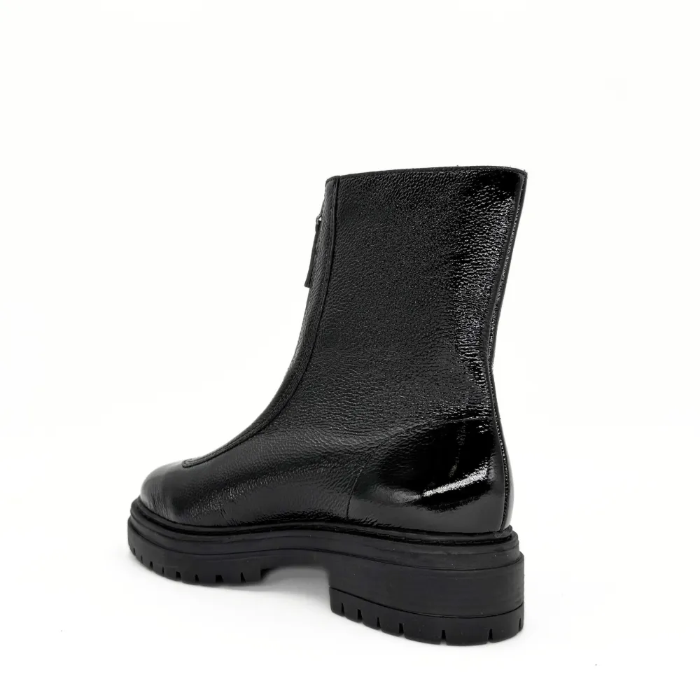 Patent Leather Ankle Boots