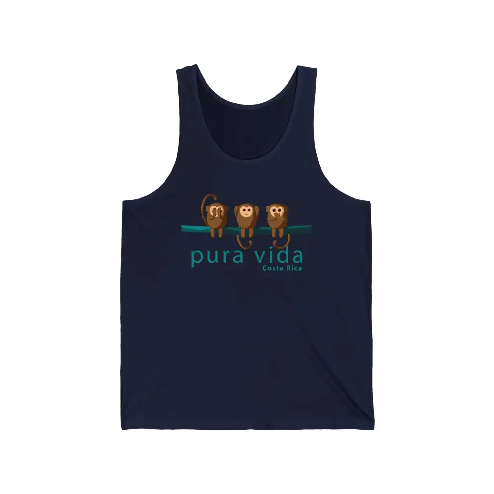 Tropical Monkey Graphic Sleeveless Tank Top
