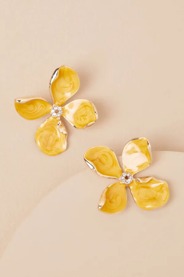Luxe Marble Flower Earrings