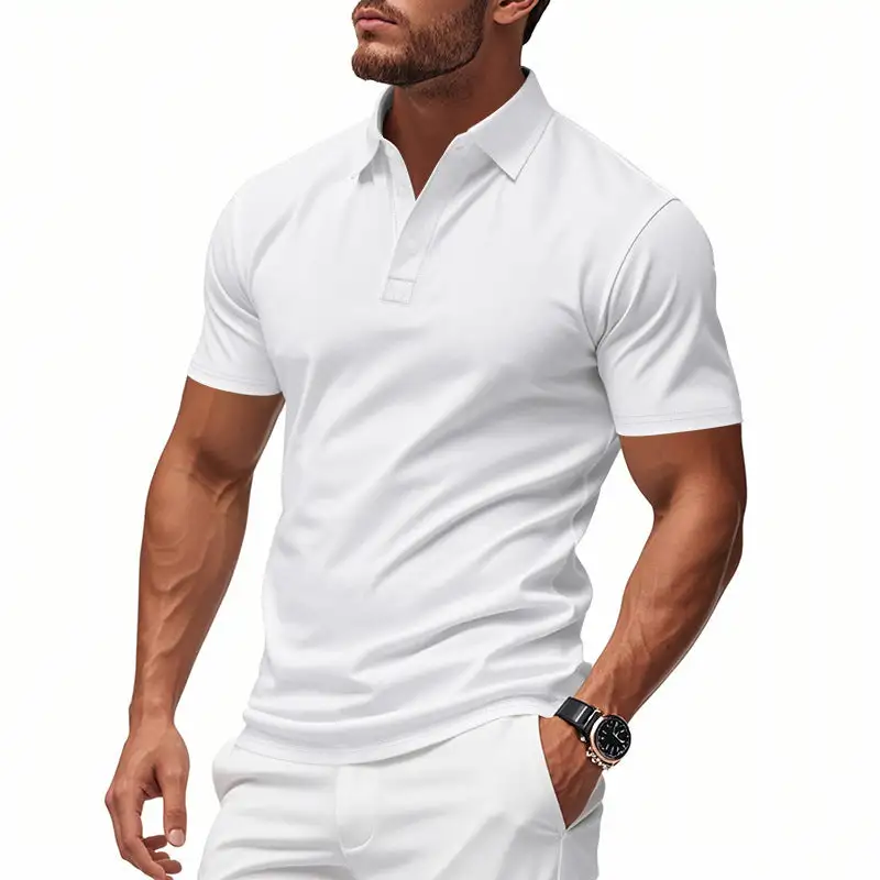 Structured Pique Short Sleeve Cotton Polo Shirt