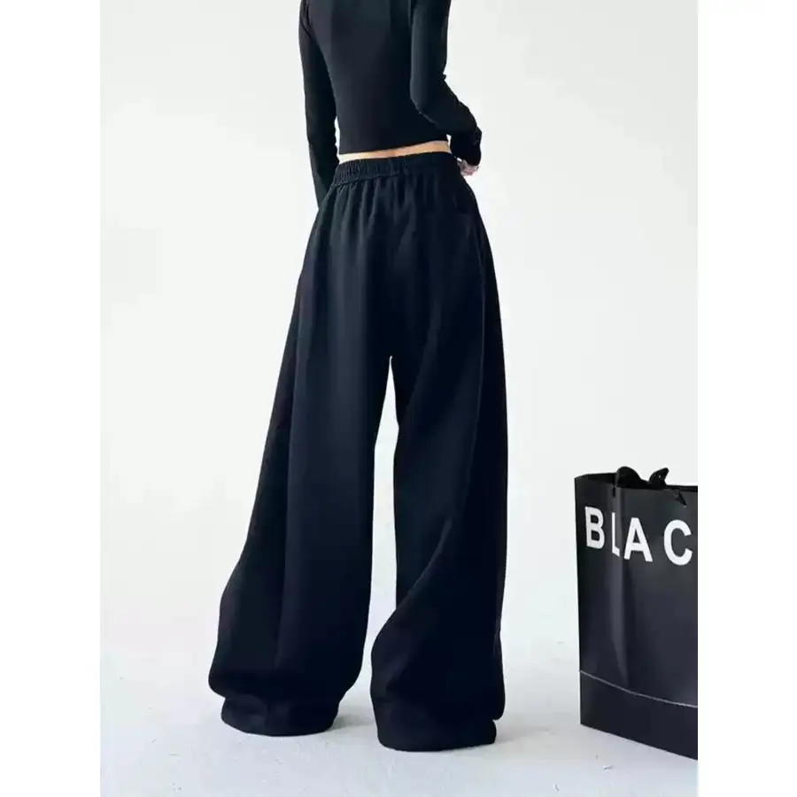 Oversized Wide Leg Drawstring Pants