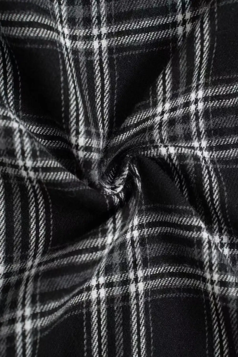 Textured Plaid Wide Leg Pants