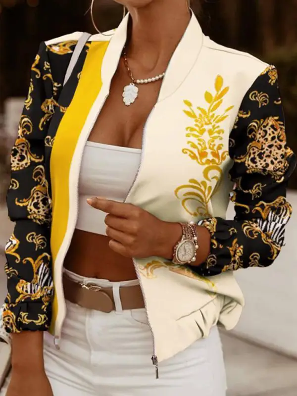 Open-Front Zip-Front Long-Sleeve Pocketed Knit Jacket
