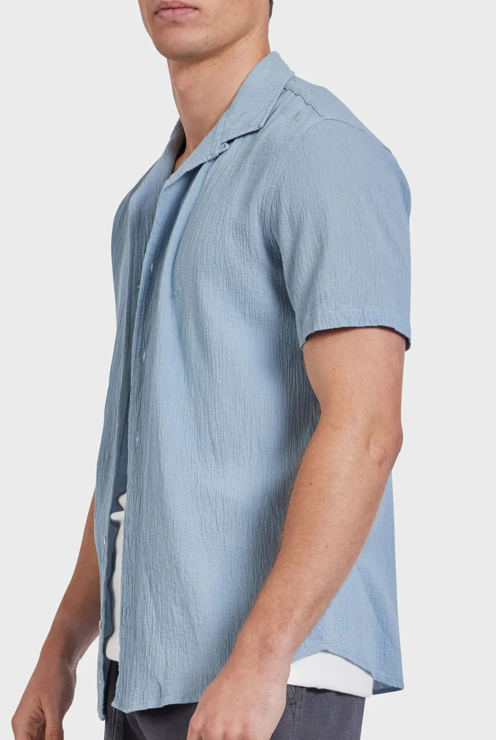 Casual Short Sleeve Shirt- Peach
