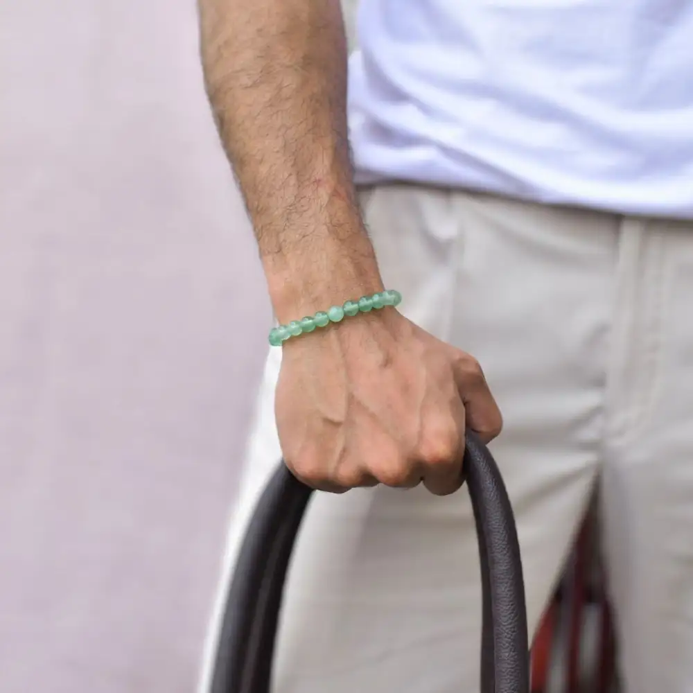 Minimal Aventurine Bead Bracelet