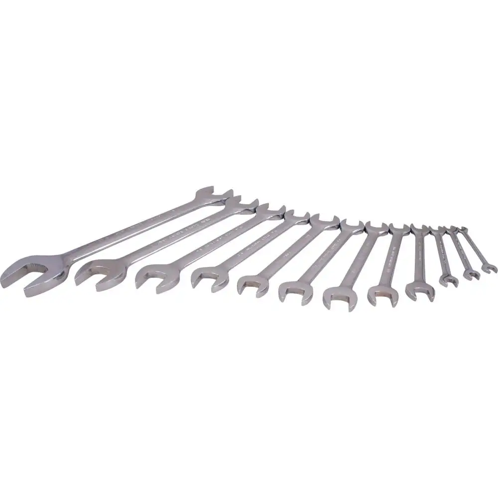 Open End Mirror Chrome Wrench Set