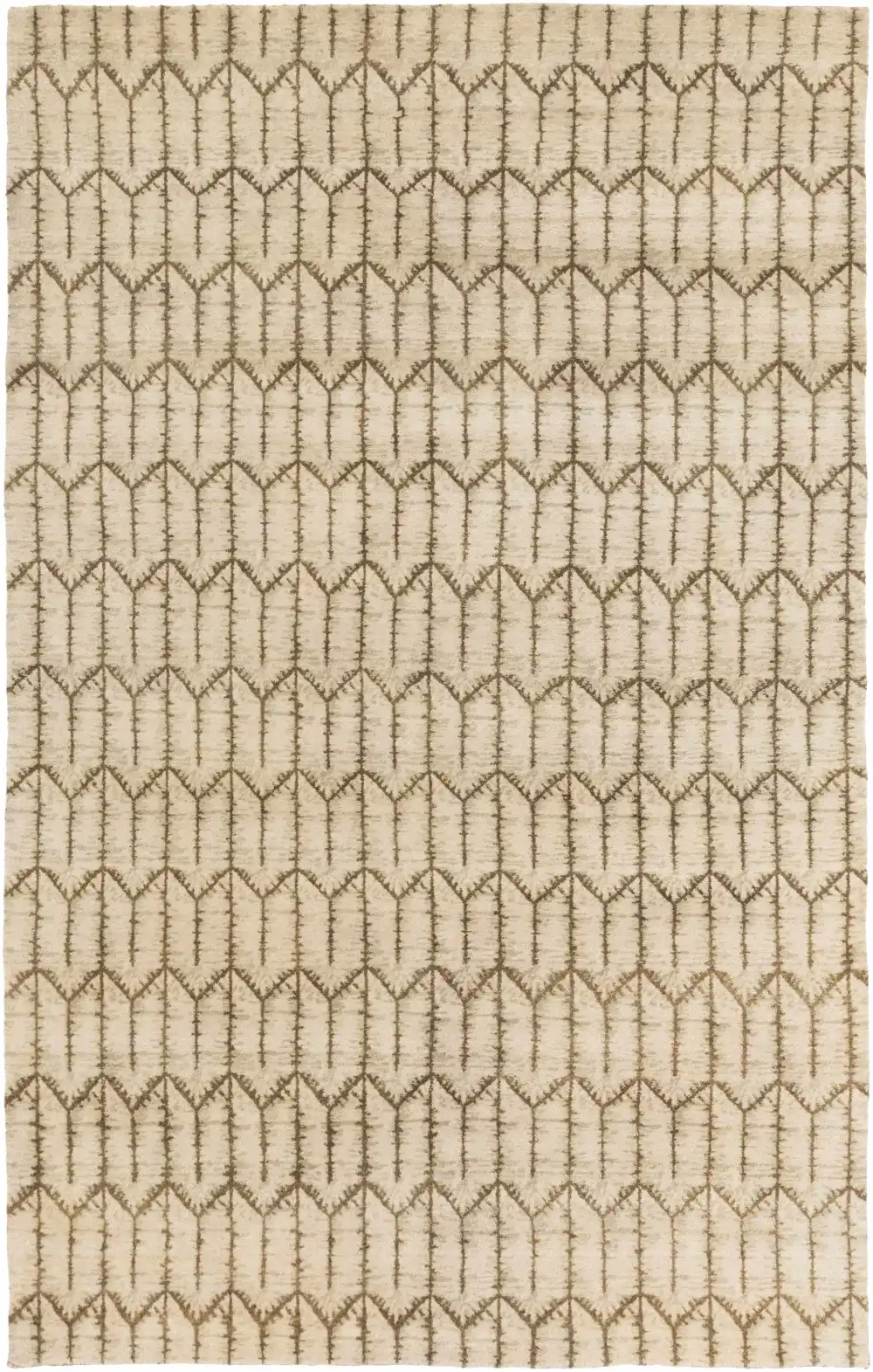 Relaxed Contemporary Hand Knotted Wool Area Rug