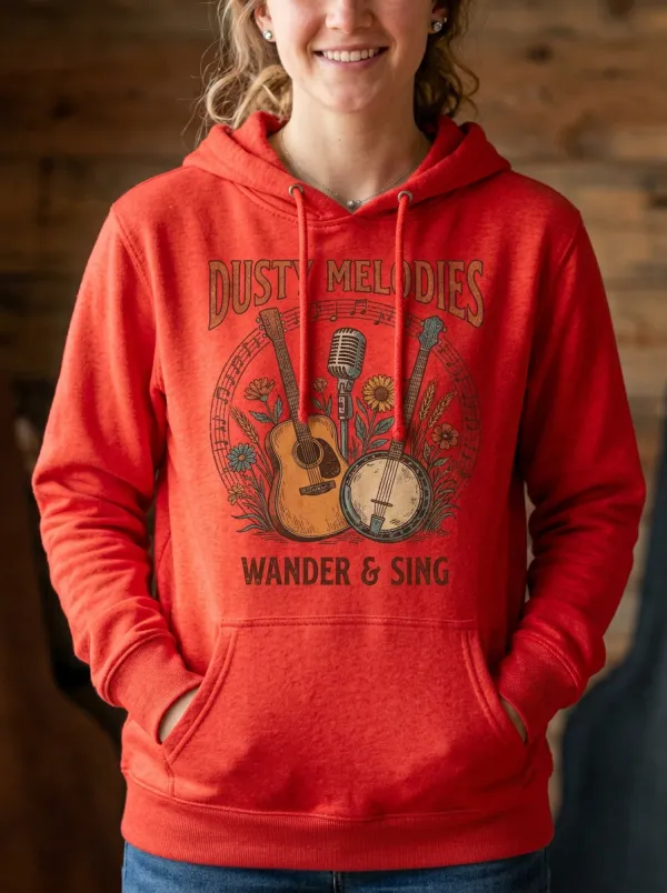 Music-Festival Banjo Guitar Country Music Graphic Hoodie