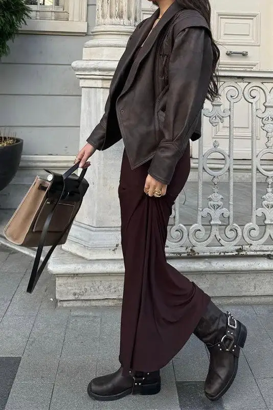 Lace-Up Leather Lace Jacket