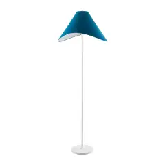 Sculptural Cotton-Shade Floor Lamp