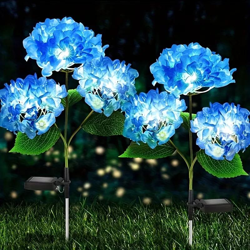 Solar Hydrangea Garden Stake Light