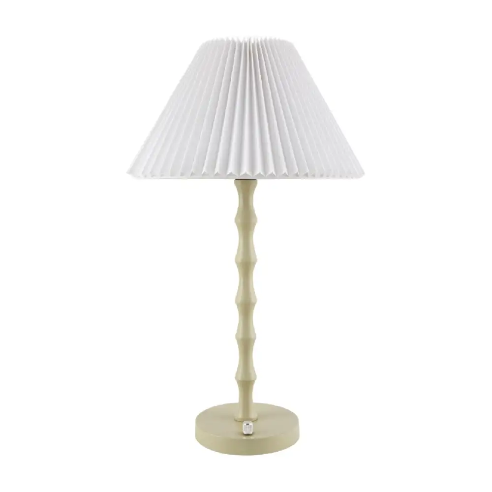 Pleated Linen Iron Table Lamp
