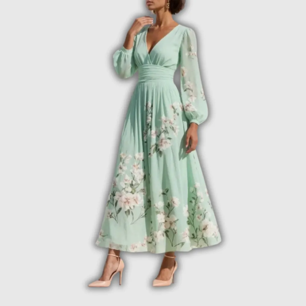 Floral Printed Flowing Midi Dress