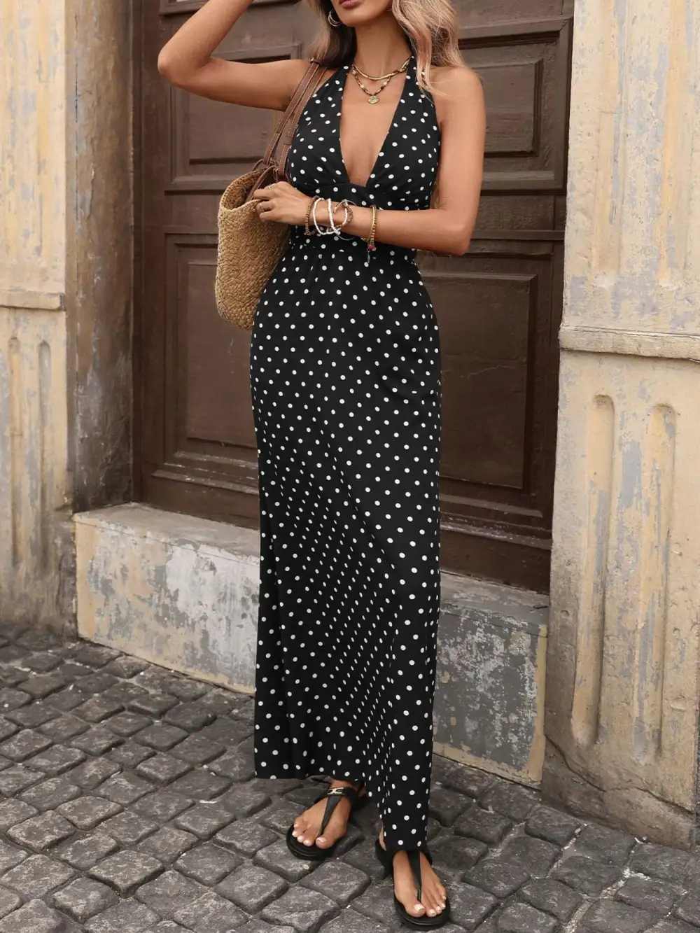 Halter Strapless Maxi Dress
