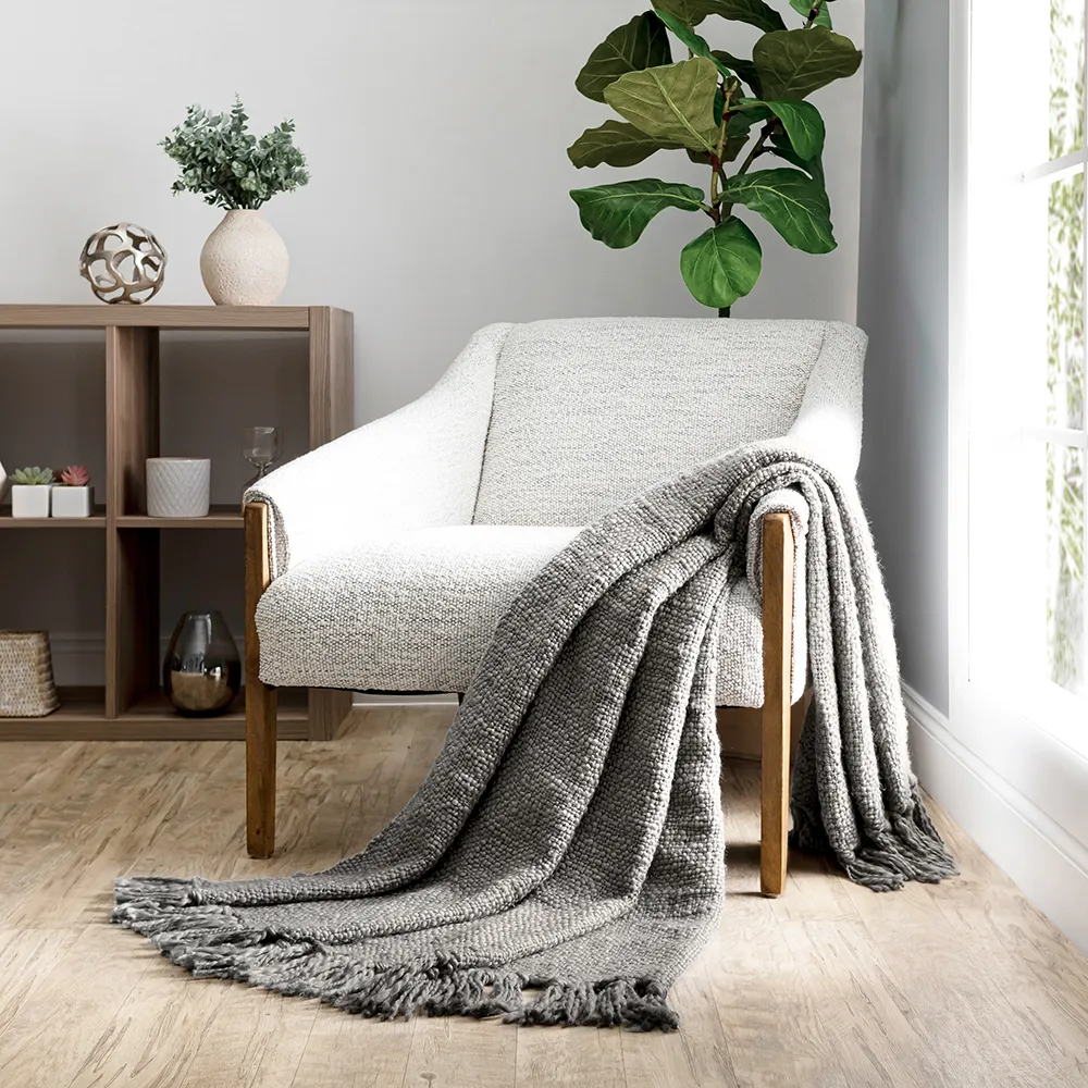 Slub Yarn Throw Blanket