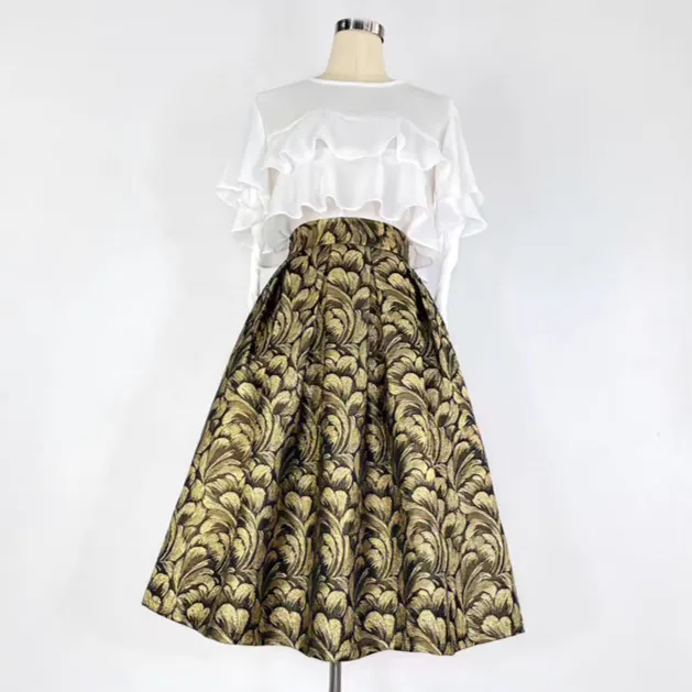 Chic Clean Everyday Casual Embroidered Skirt