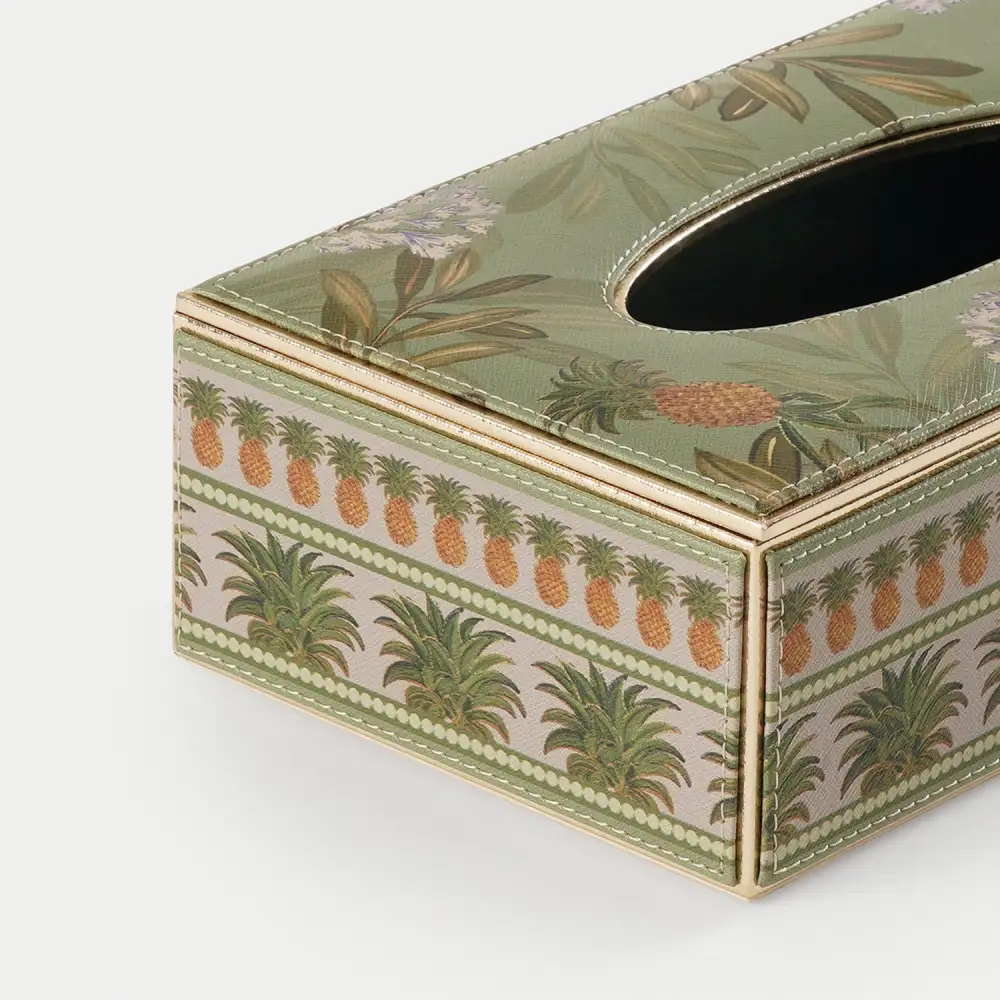 Green Pineapple Tissue Box Cover