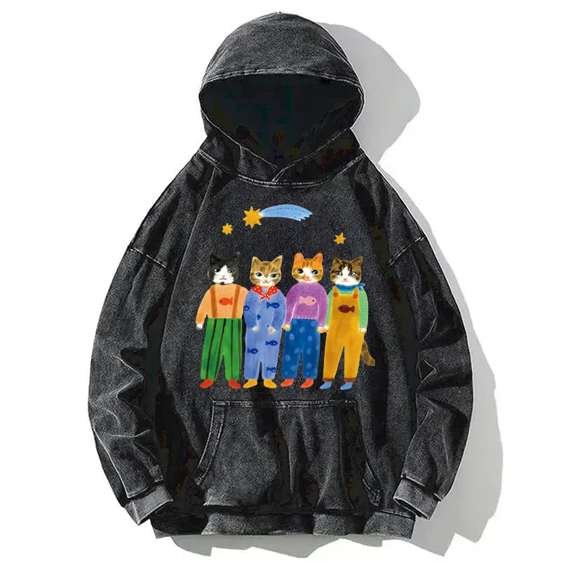Childlike Cat Washed Hoodie