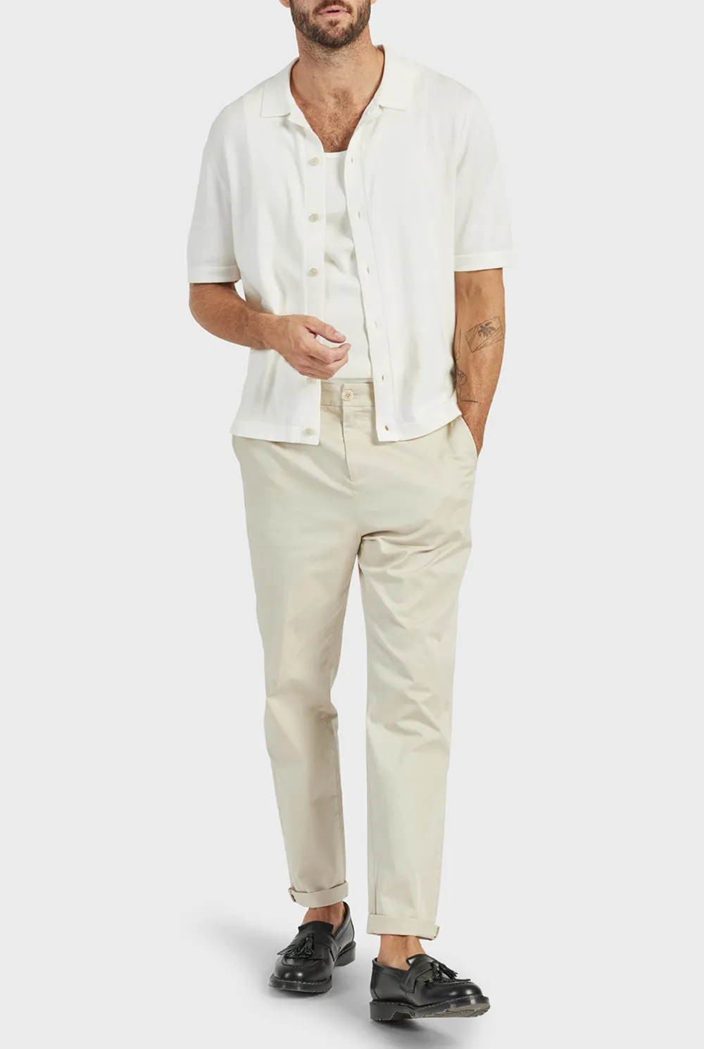 Knit SS Shirt- Winter white