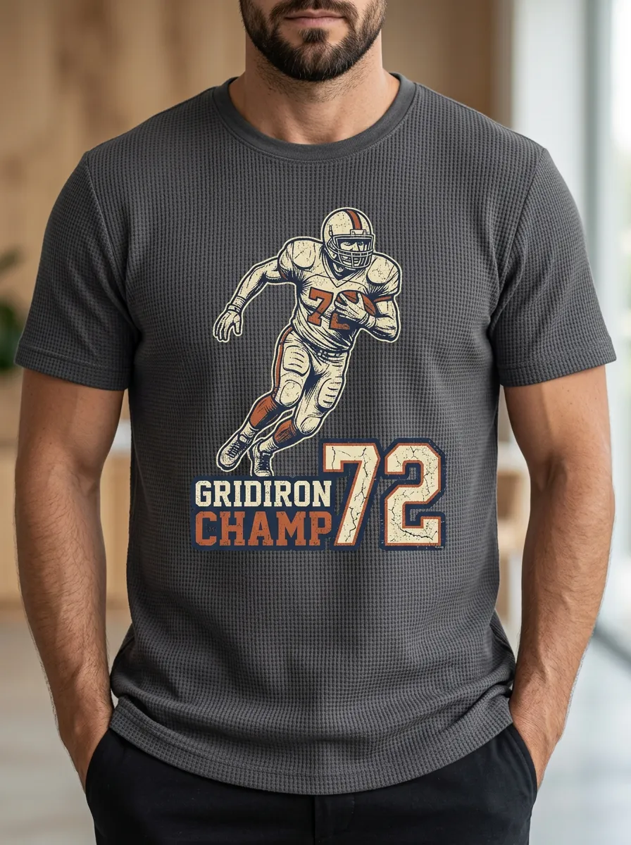 Men's American Football Gridiron Champ 72 Printed T-shirt