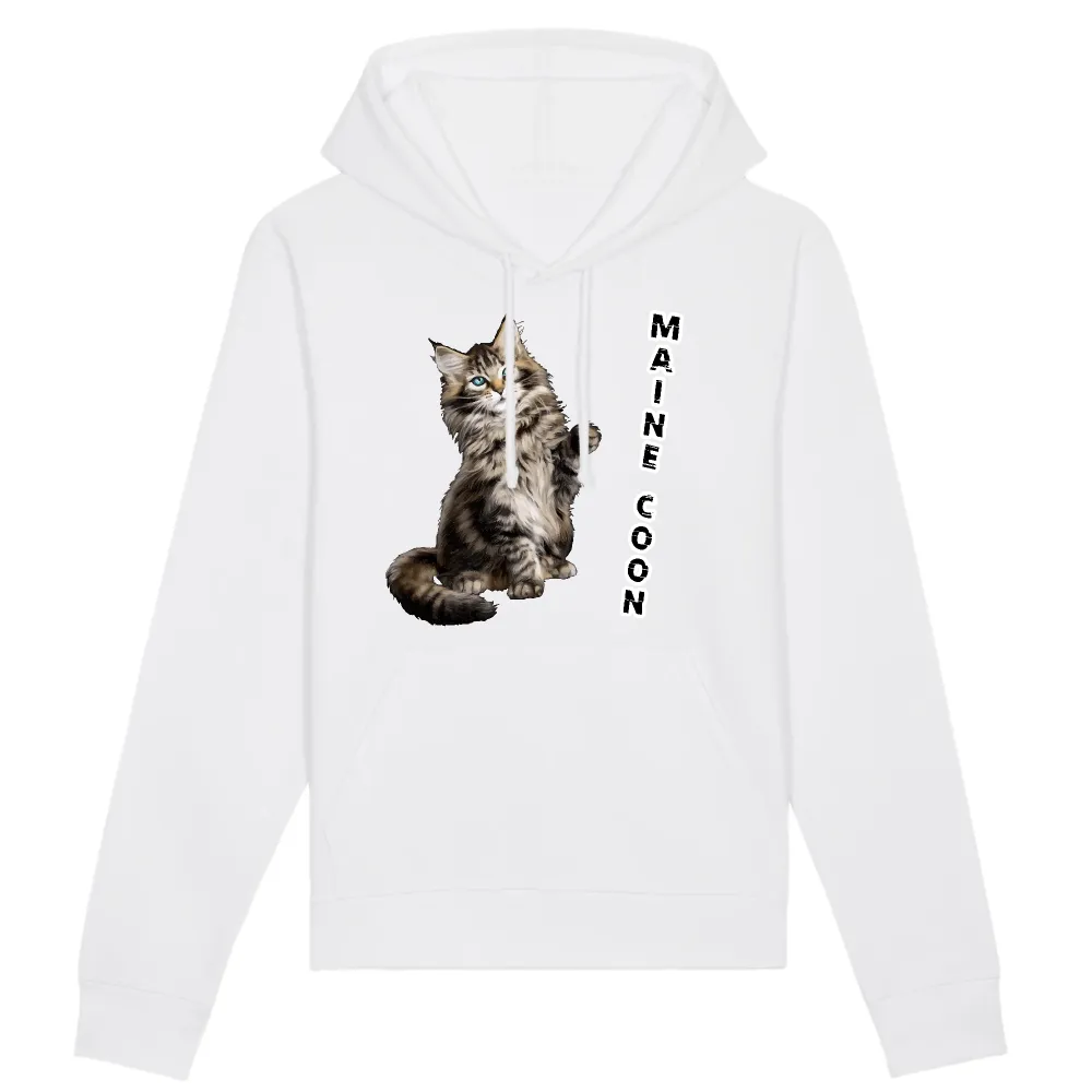 Large Cat Graphic Pullover Hoodie