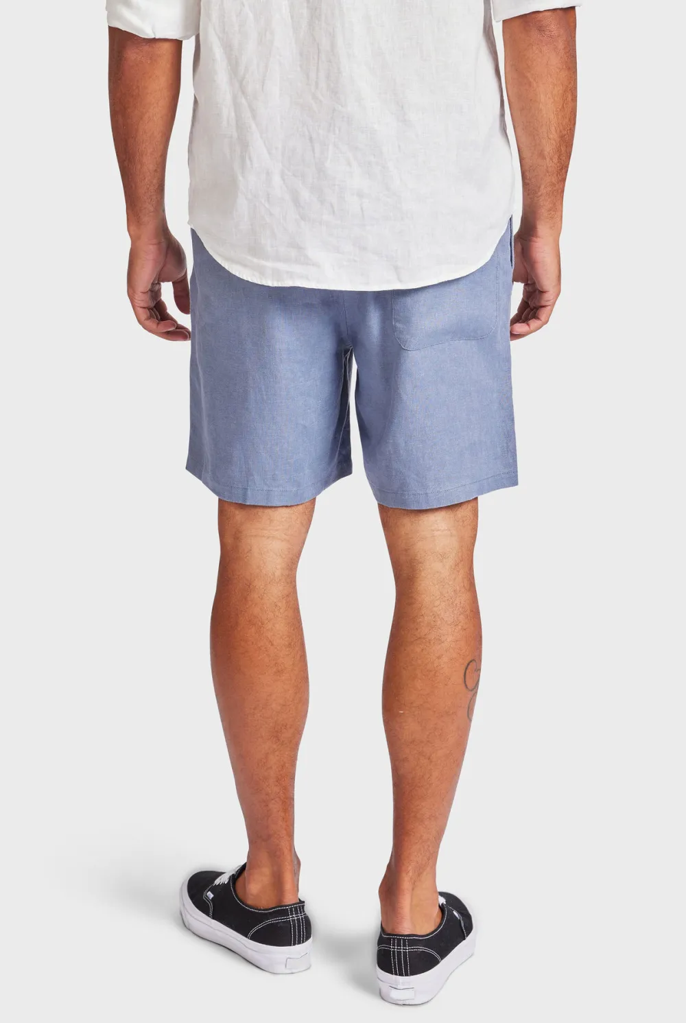 Minimalist Solid Linen Blend Casual Everyday Shorts