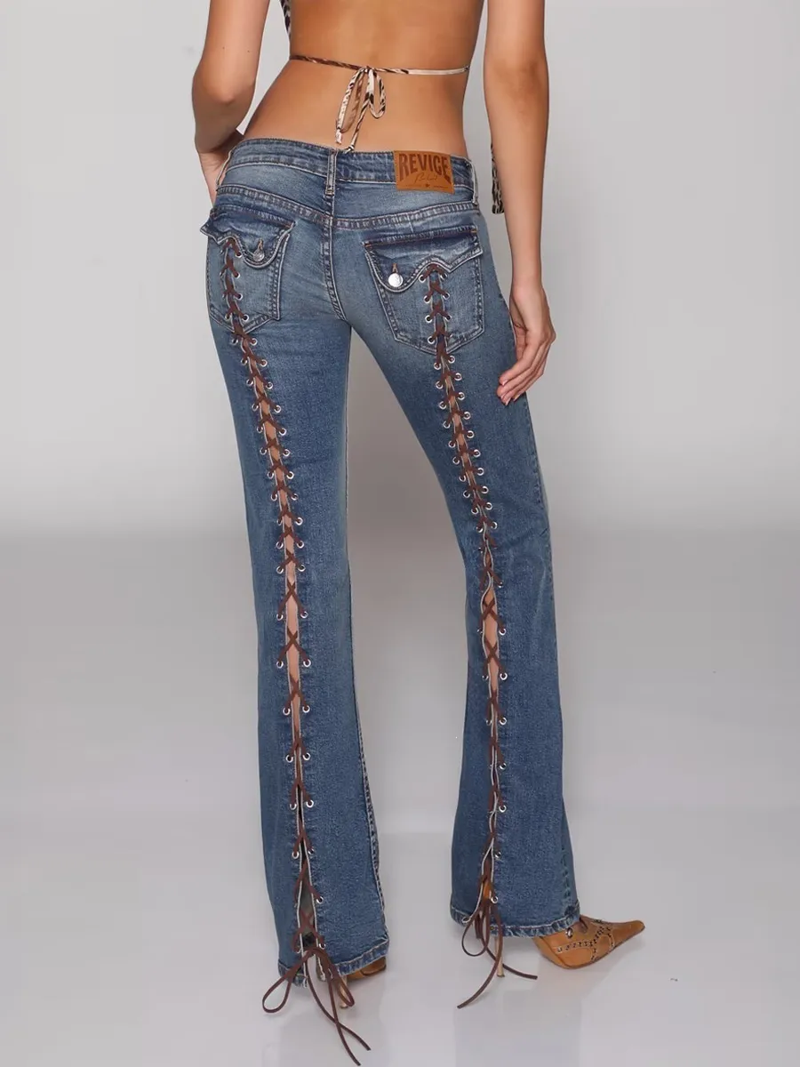 Amira Y2K Low-Rise Flared Jeans