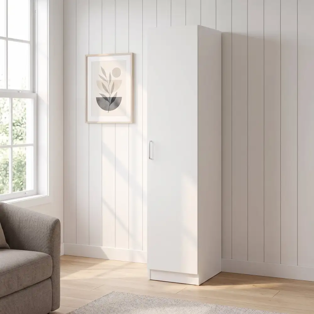 Simple Storage Slim Profile Tall Storage Cabinet