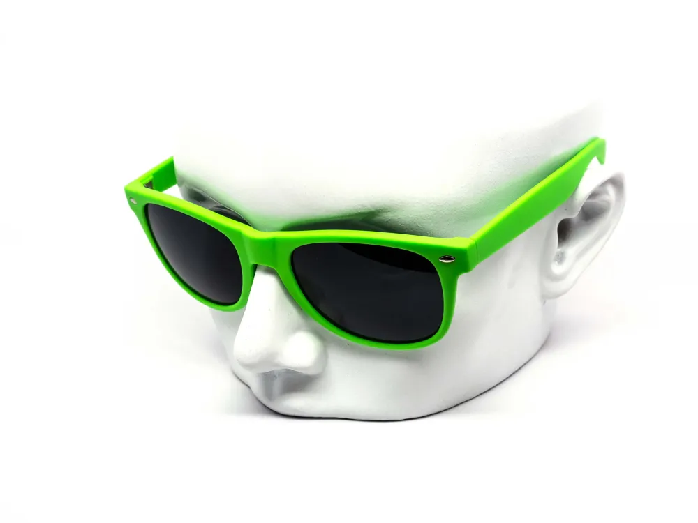 Twelve-Piece Neon Retro Dark Lens Sunglasses