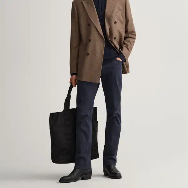 Garment-Dyed Straight-Leg Comfort-Stretch Denim Jeans
