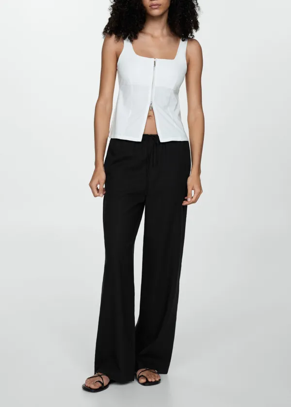 Linen Straight Pants