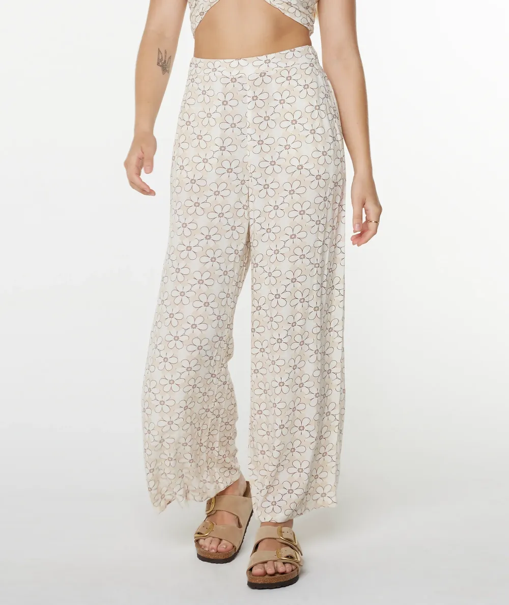 Floral Print Casual Wide-Leg Pants