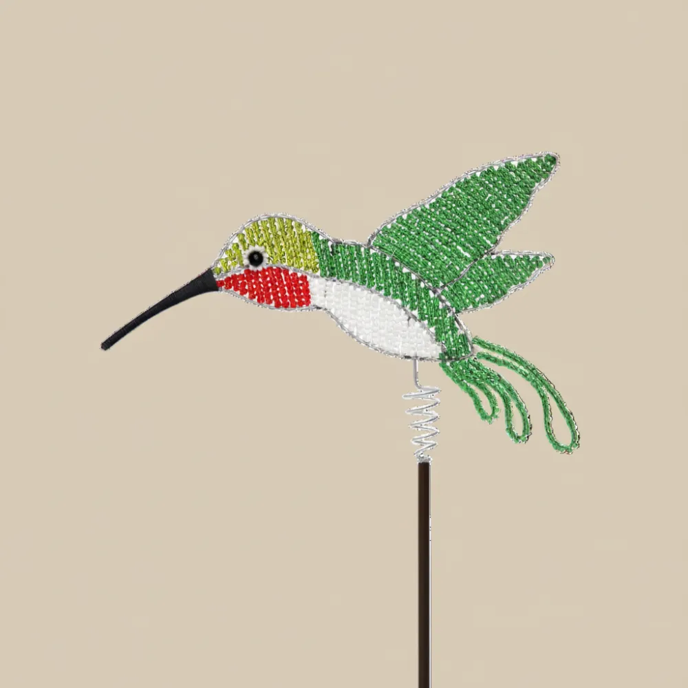 Modern Hummingbird Decorative Garden Stake