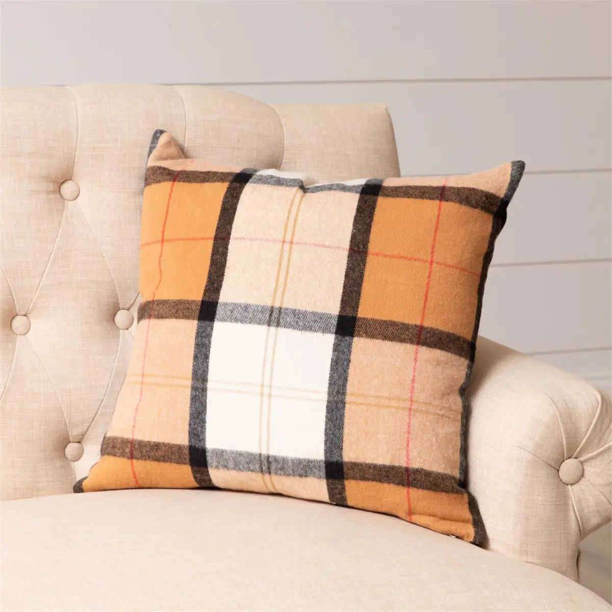 Refined Plaid Decorative Accent Pillow