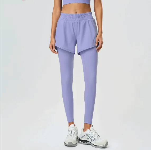 Layered Look Fitness Leggings