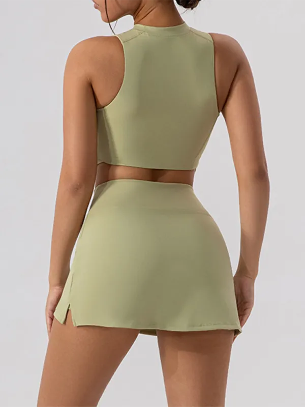 Collared Fitted Vest Top