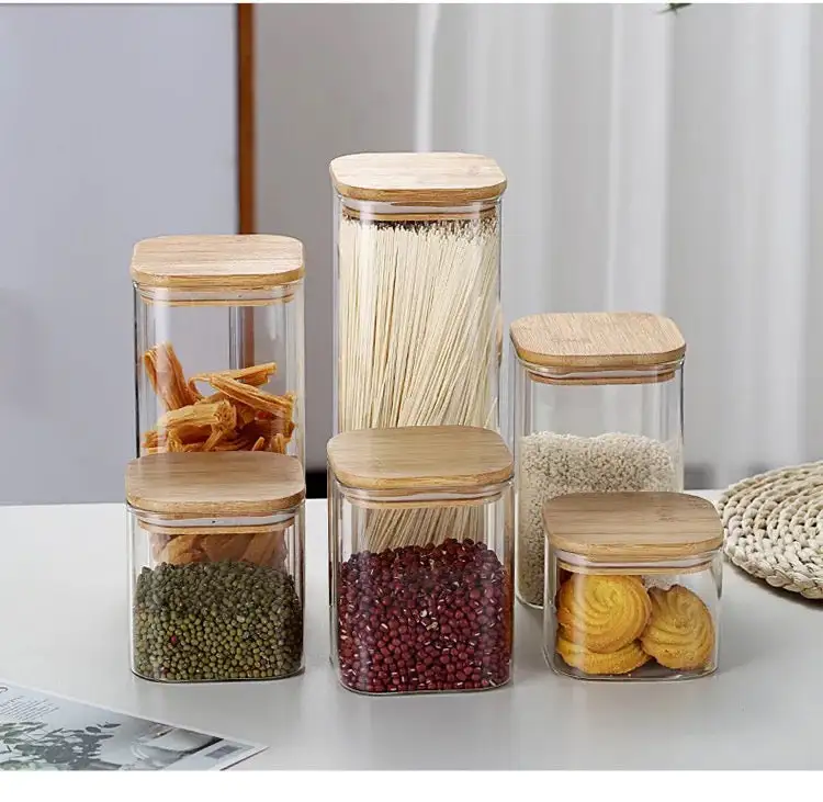 Square Pantry Storage Jar