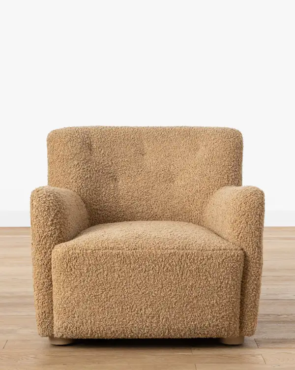 Plush Oak Lounge Chair