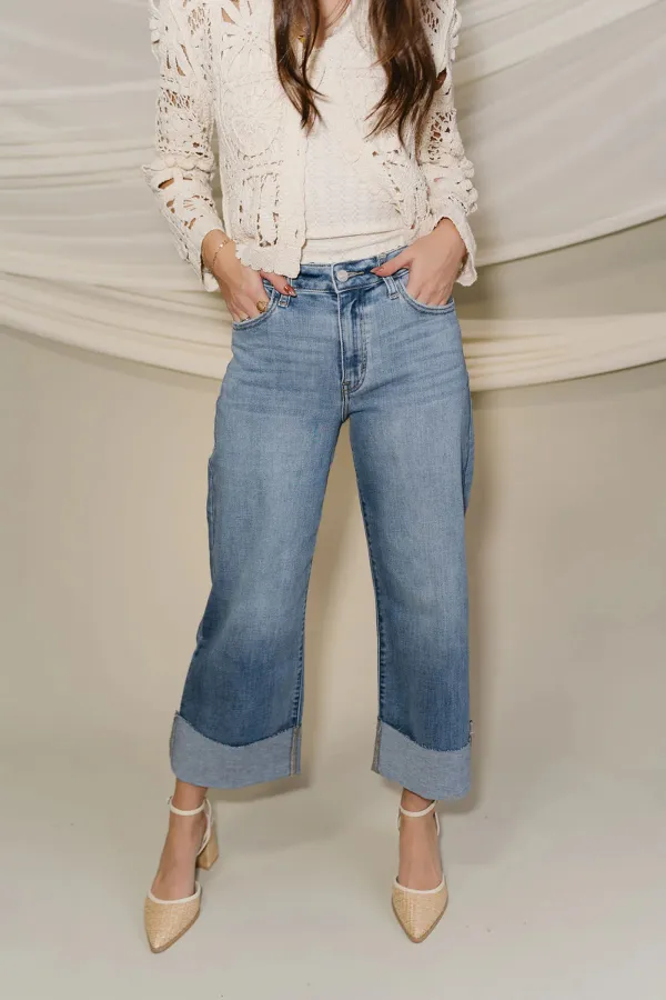 Wide Crop Leg Jeans
