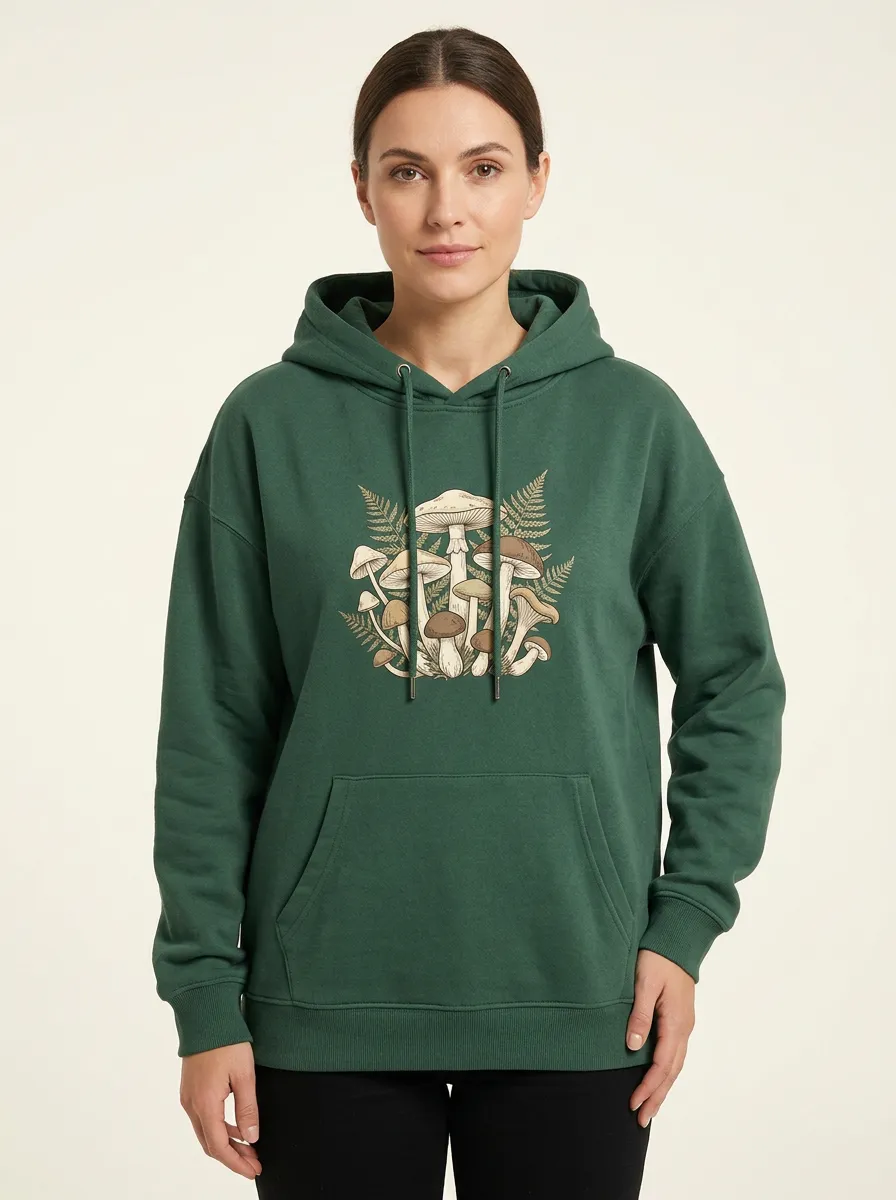 Women's Hooded Graphic Mushroom Sweatshirt