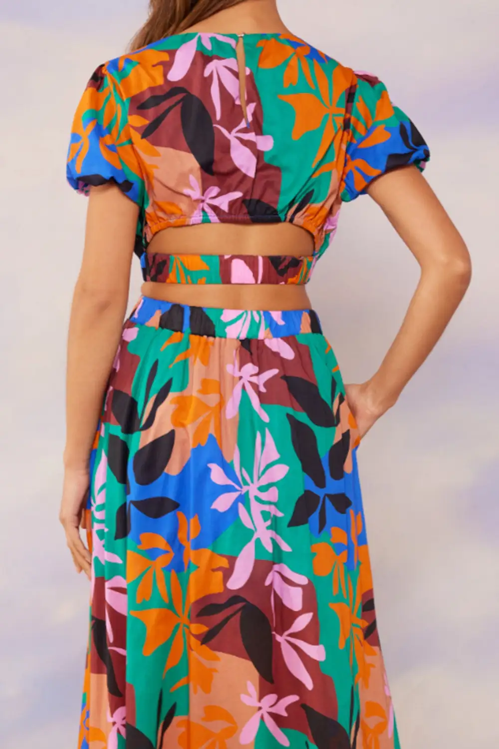 Floral Cropped Resort Top